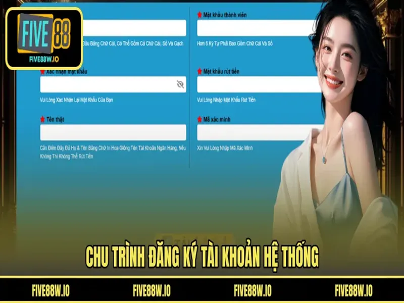 Chu trình đăng ký tài khoản hệ thống